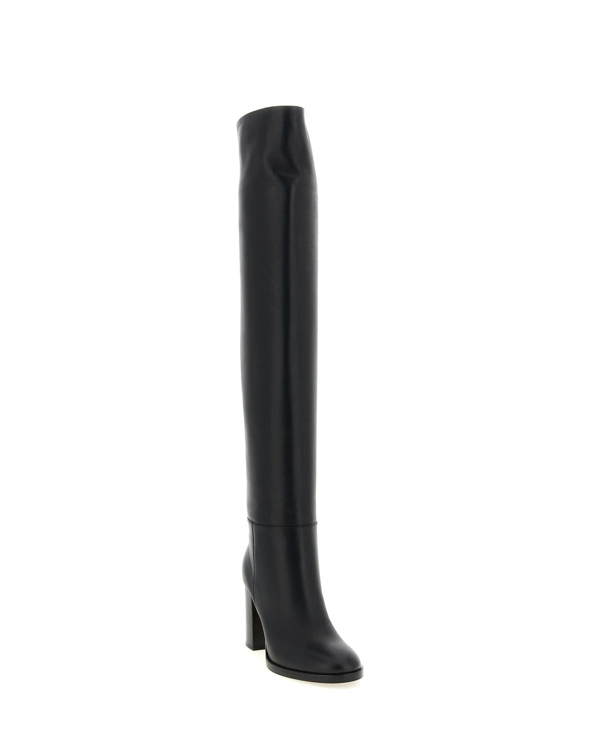 Gianvito Rossi Knee High Boots in black, Calfskin Leather — view 2