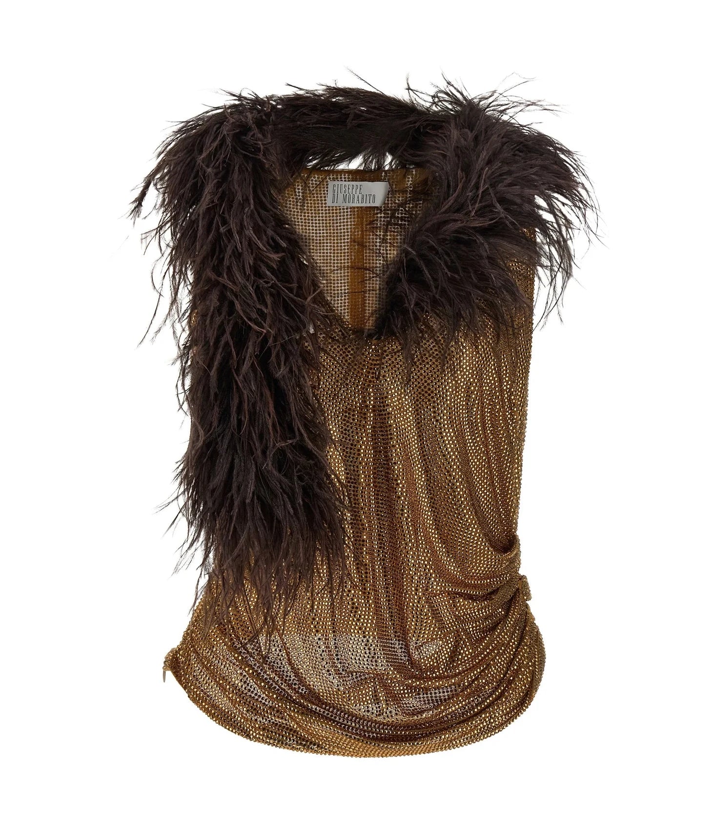 Giuseppe Di Morabito Tank Top in gold, Polyamide