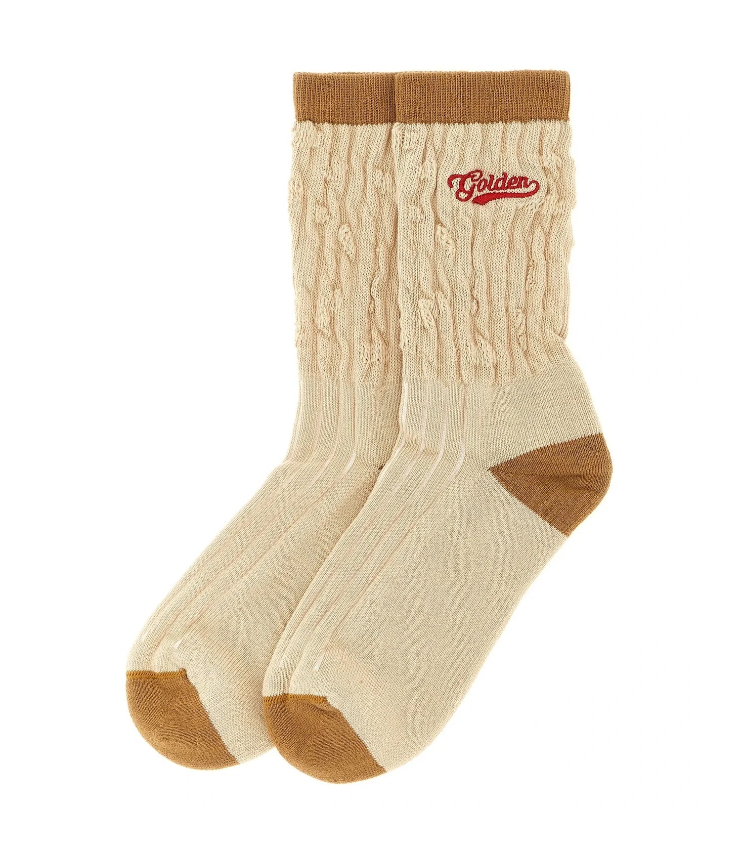 Golden Goose Crew Sock in beige, Cotton — view 2