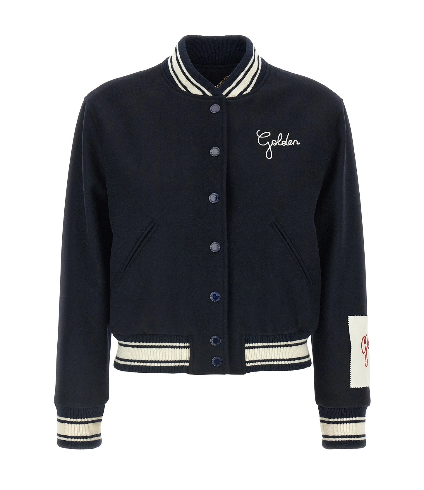 Golden Goose Varsity Jacket in blue, Virgin Wool