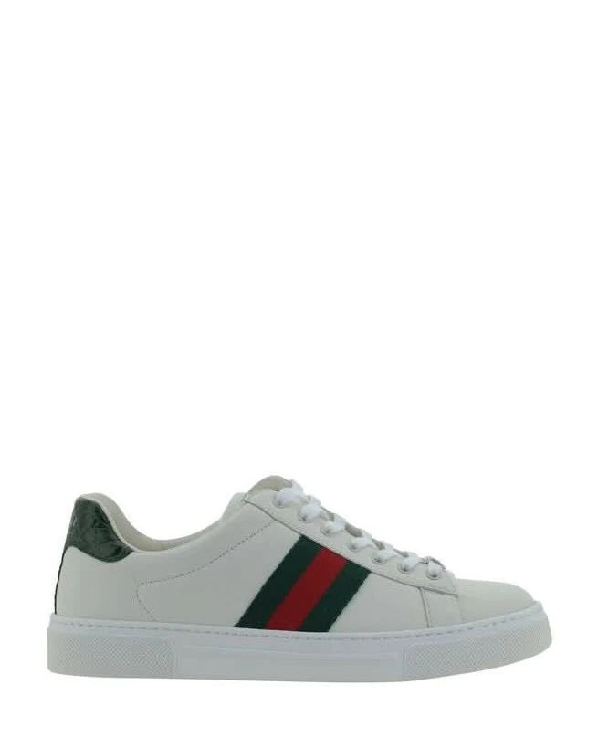 Gucci White Leather Calf Bos Taurus Low Top Sneakers Glam Steals