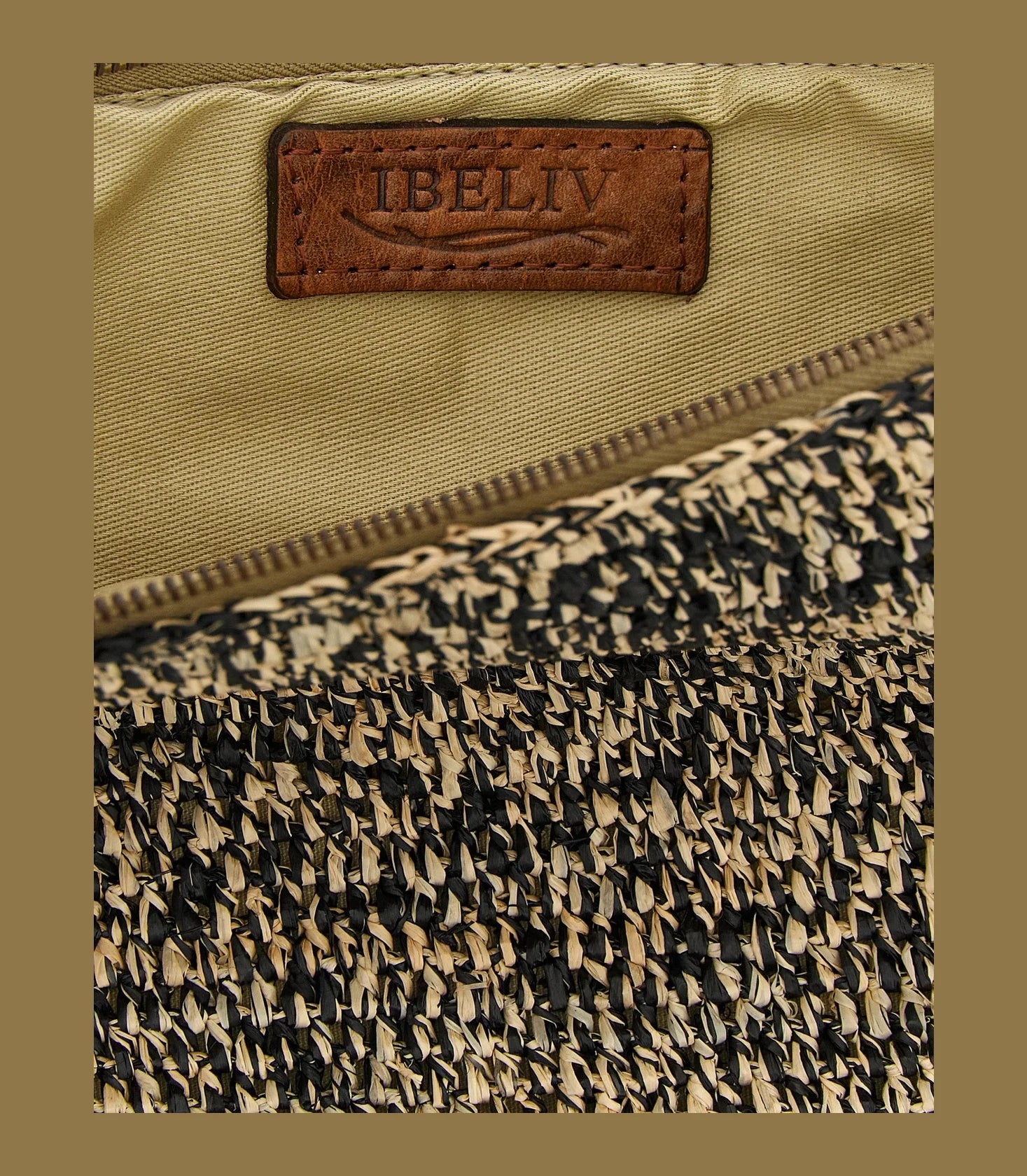 Ibeliv Clutch Bag in multicolor, Raffia — view 4