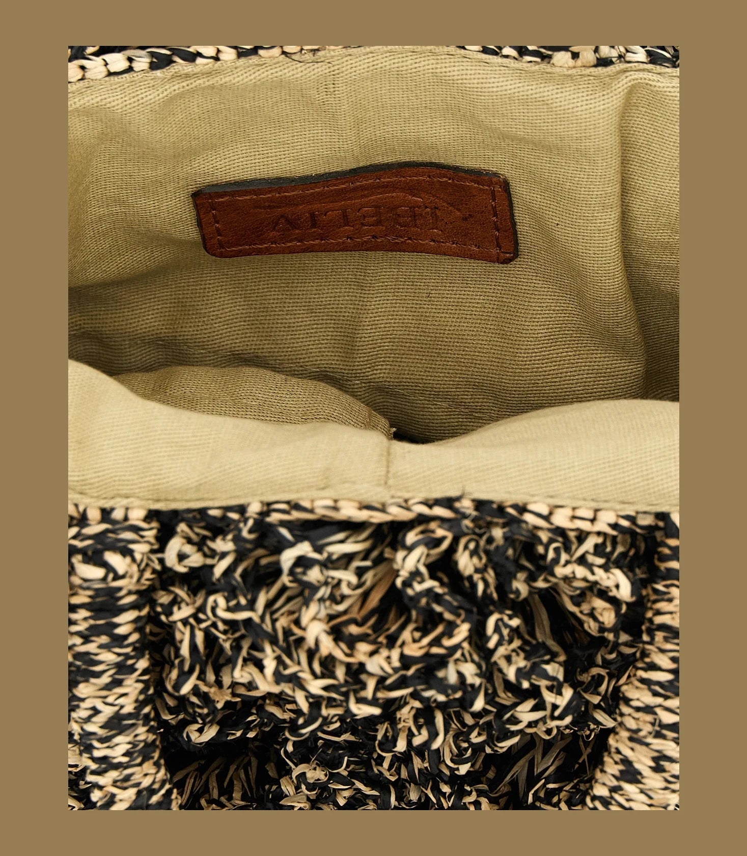 Ibeliv Tote Bag in brown, Raffia — view 4