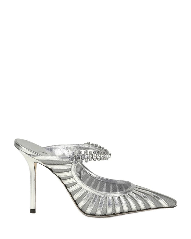 Jimmy Choo Silver Leather High Heel Pumps Heels
