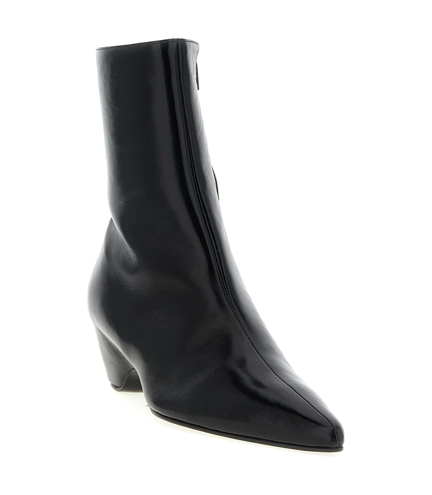 Khaite Black Ankle Boots