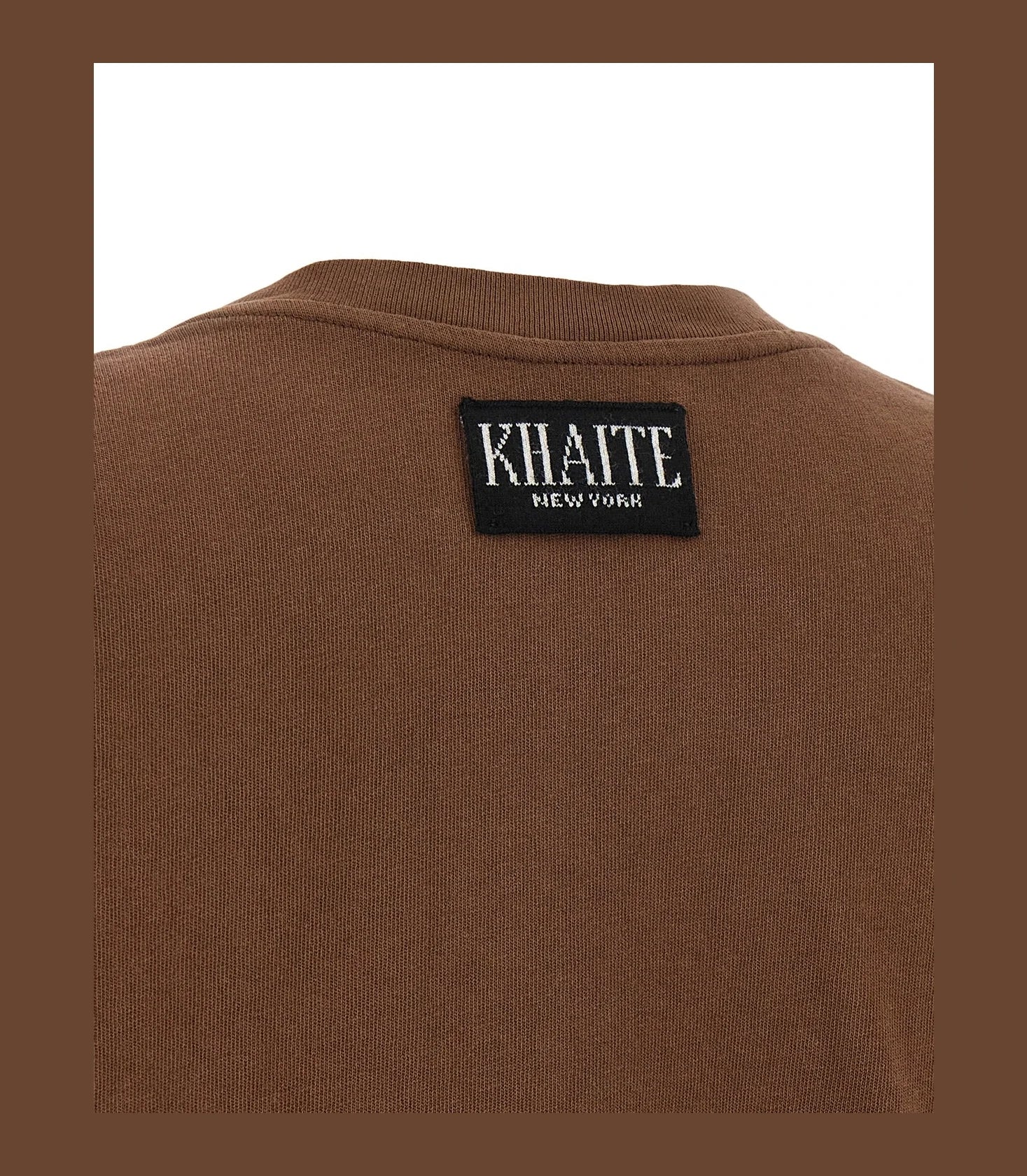 Khaite T-Shirt in brown, Cotton — view 4