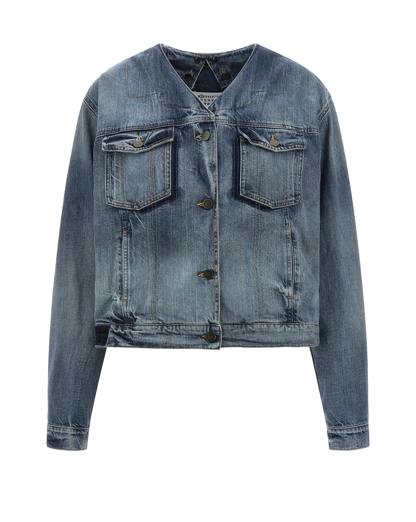 Maison Margiela Trucker Jacket in blue, Cotton — view 2