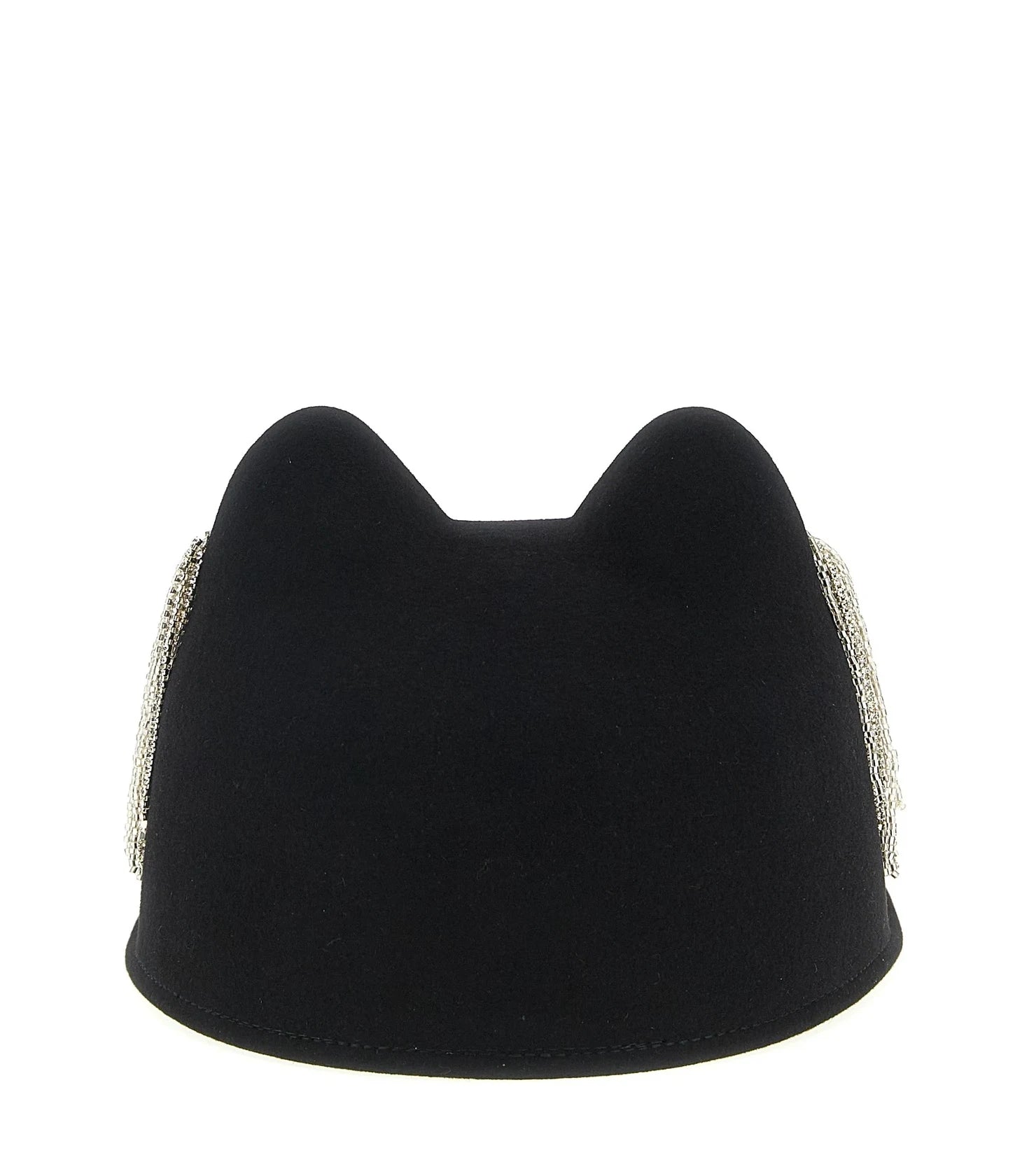 Maison Michel Cloche Hat in black, Wool Felt — view 3
