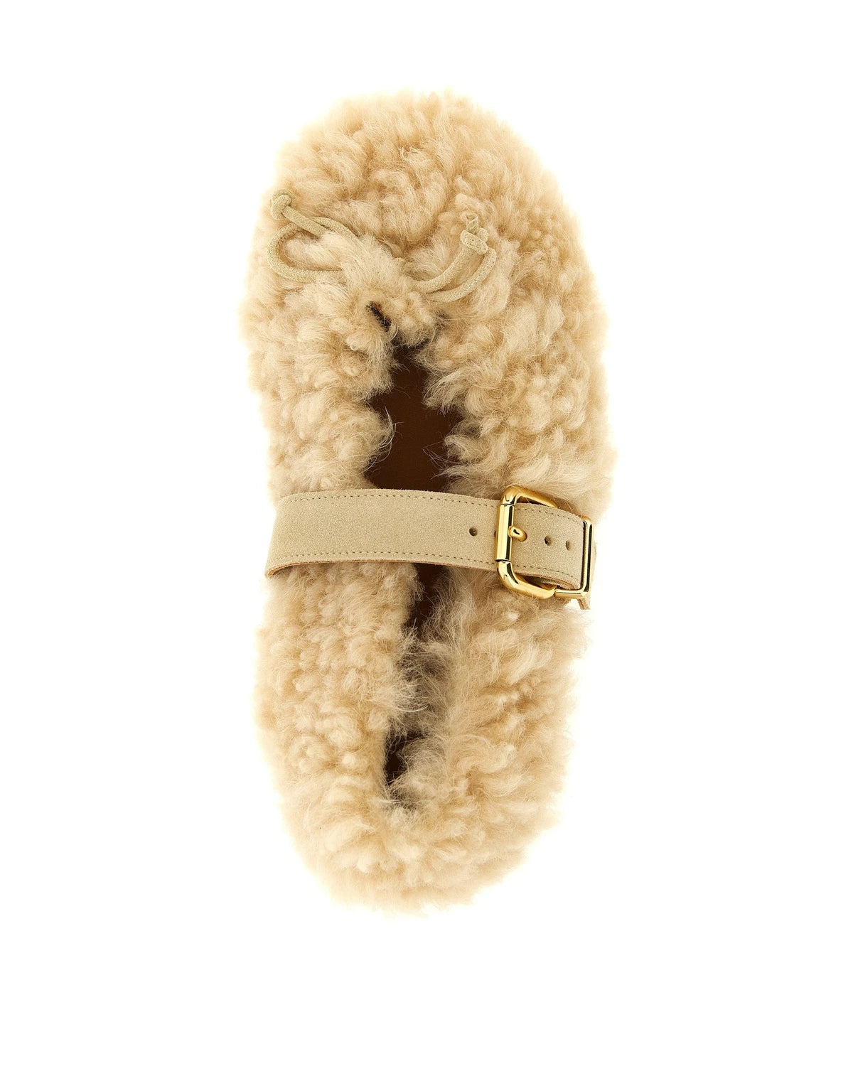 Marni Ballet Flats in beige, Sheepskin Leather β view 4