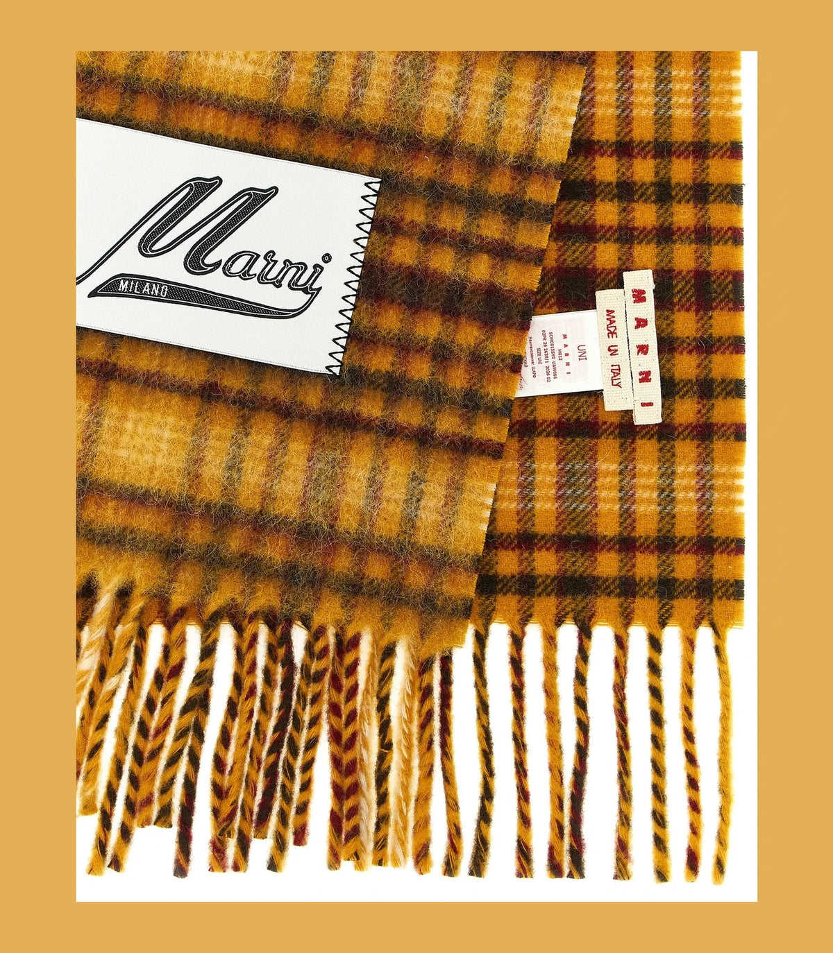 Marni Scarves & Shawl in yellow, Virgin Wool — view 3