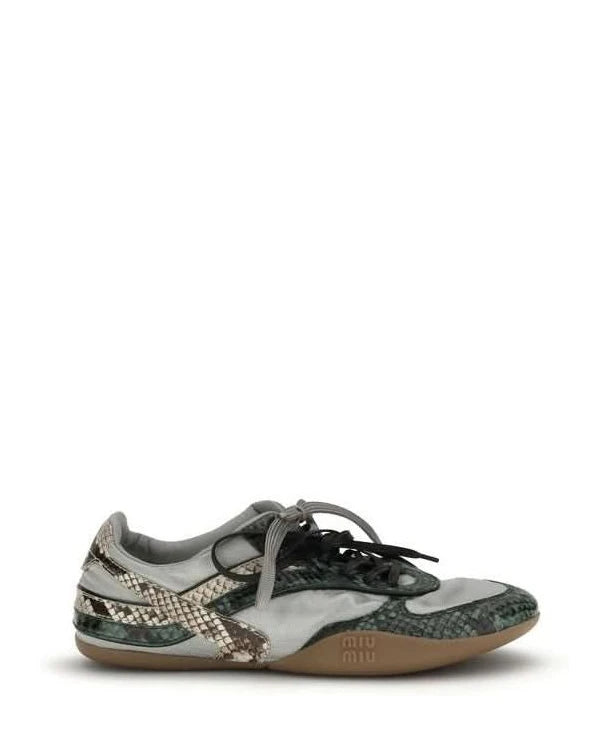 Miu Miu Gray Rubber Athletic Sneakers Sneakers