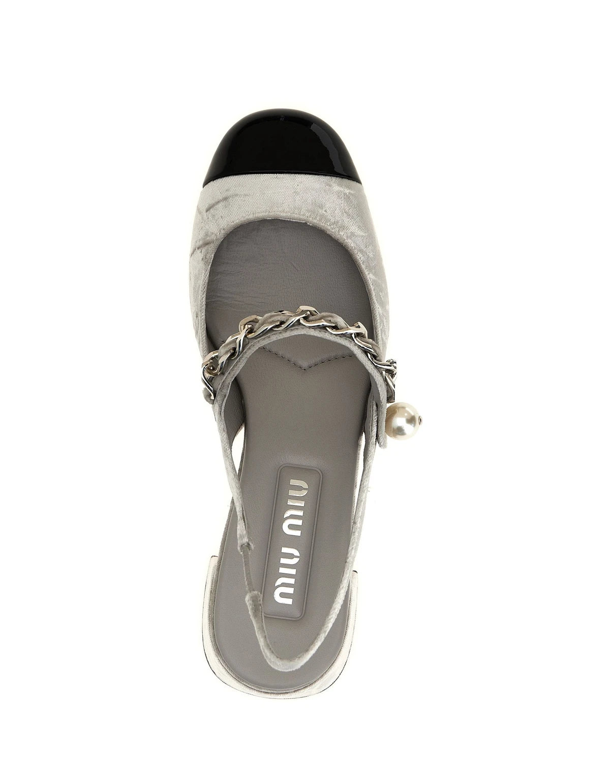 Miu Miu Pumps in silver, Calfskin Leather — view 4