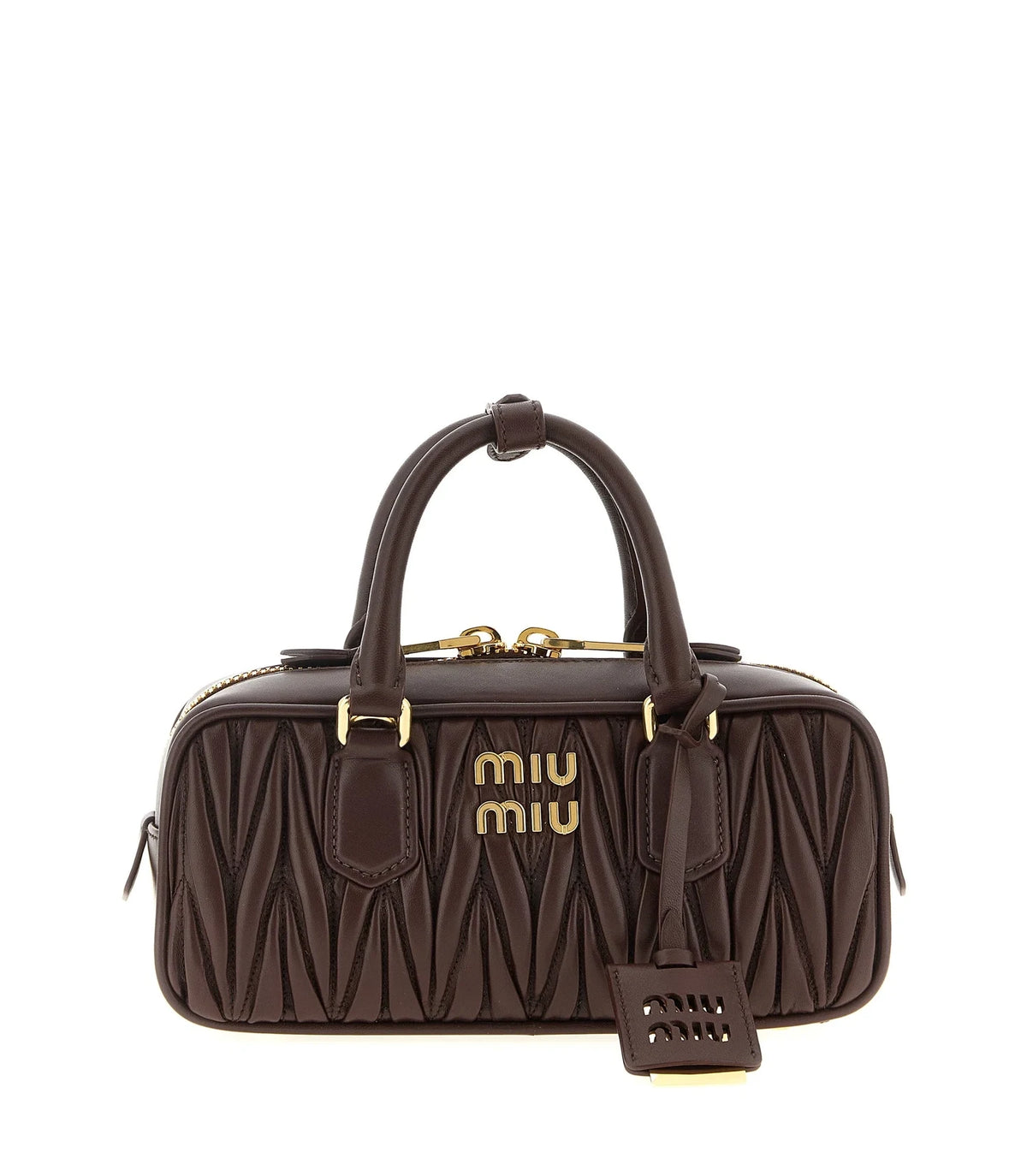 Miu Miu Satchel Bag in brown, Lamb Leather