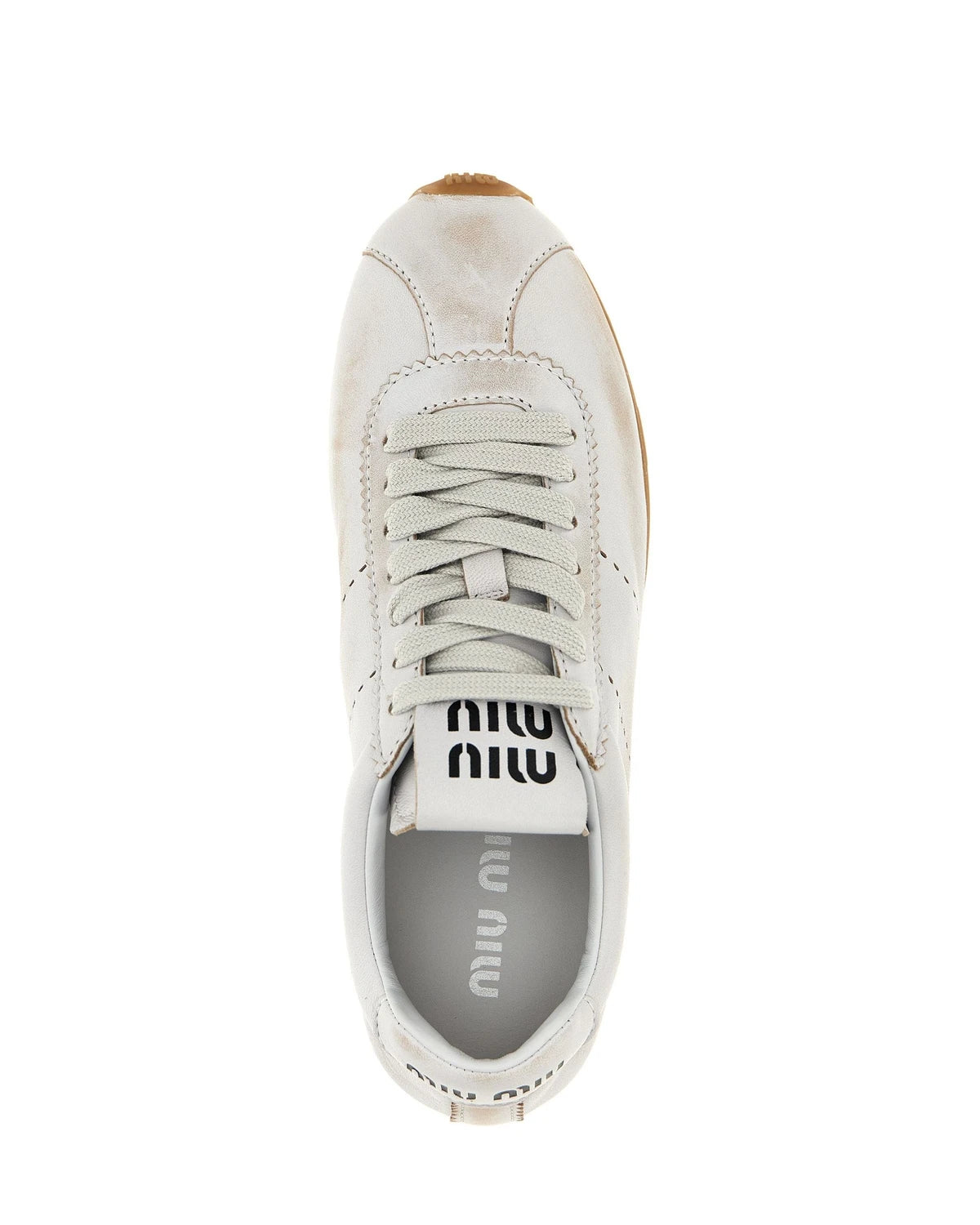 Miu Miu Sneakers in white, Calfskin Leather โ view 4