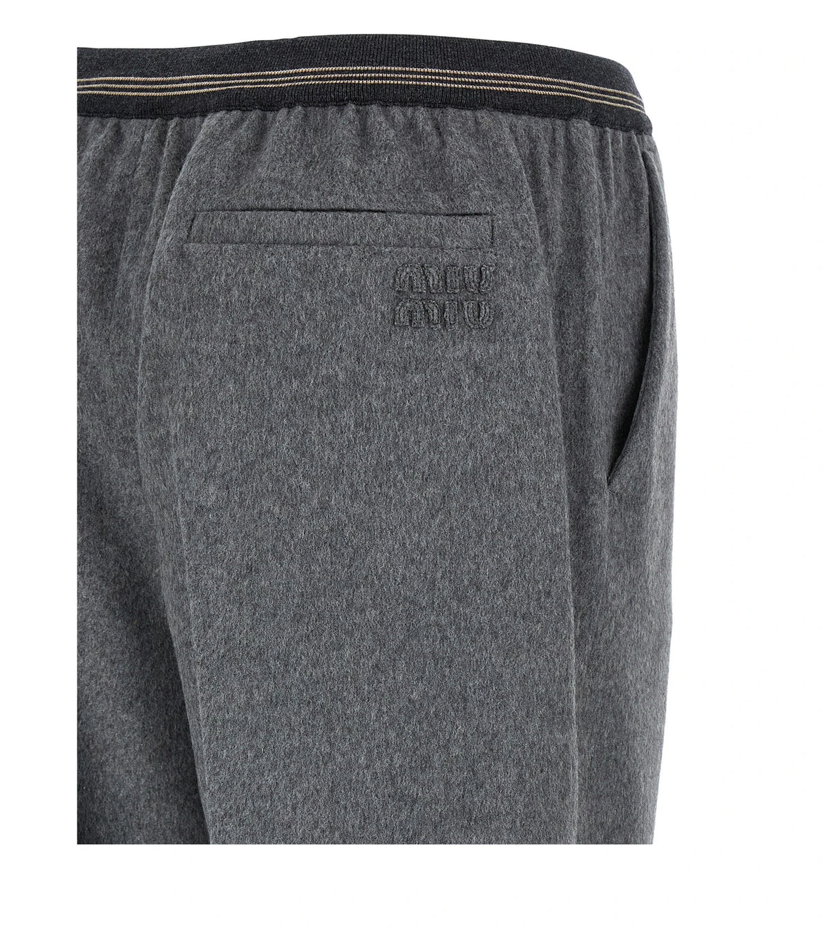 Miu Miu Trouser in gray, Virgin Wool — view 4