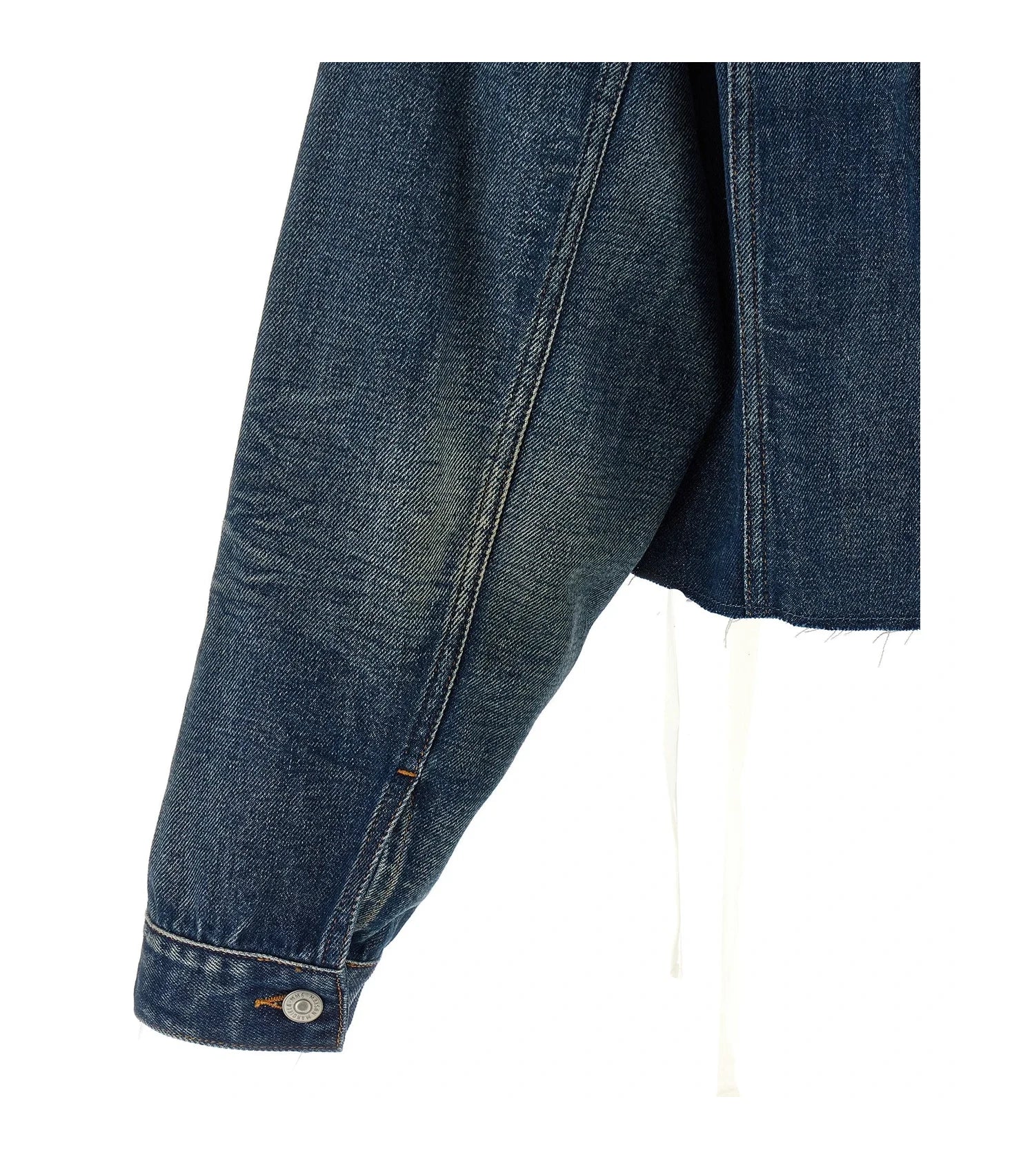 MM6 Maison Margiela Trucker Jacket in blue, Cotton — view 4
