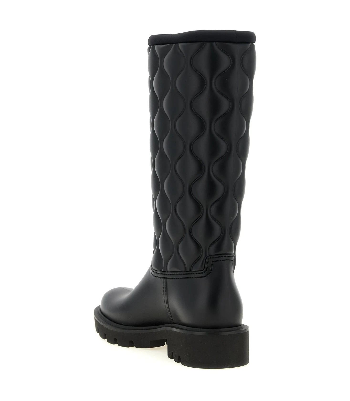 Moncler Knee High Boots in black, Pvc — view 3