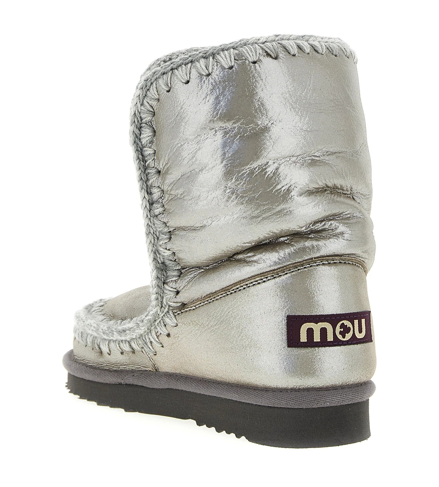 Mou Ankle Boots in silver, Sheepskin Leather — view 3