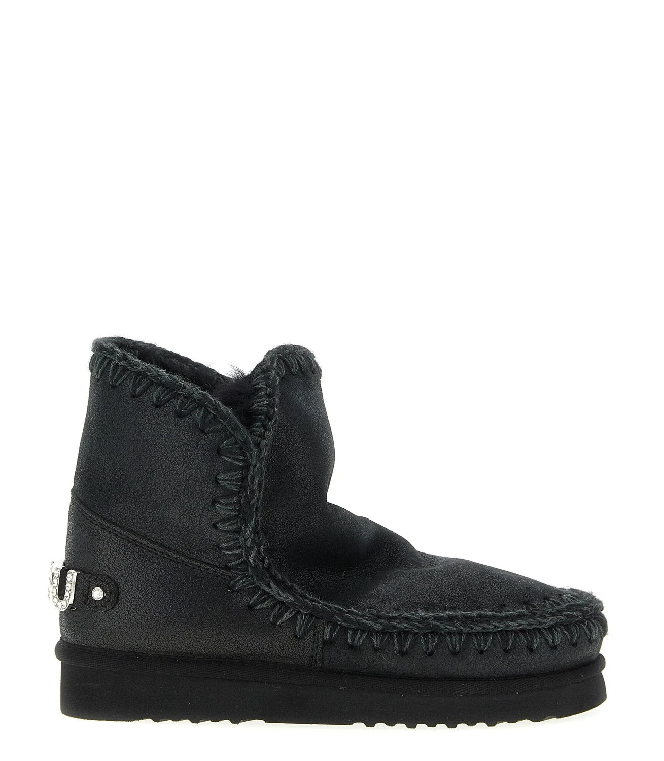 Mou Boots in black, Sheep Leather