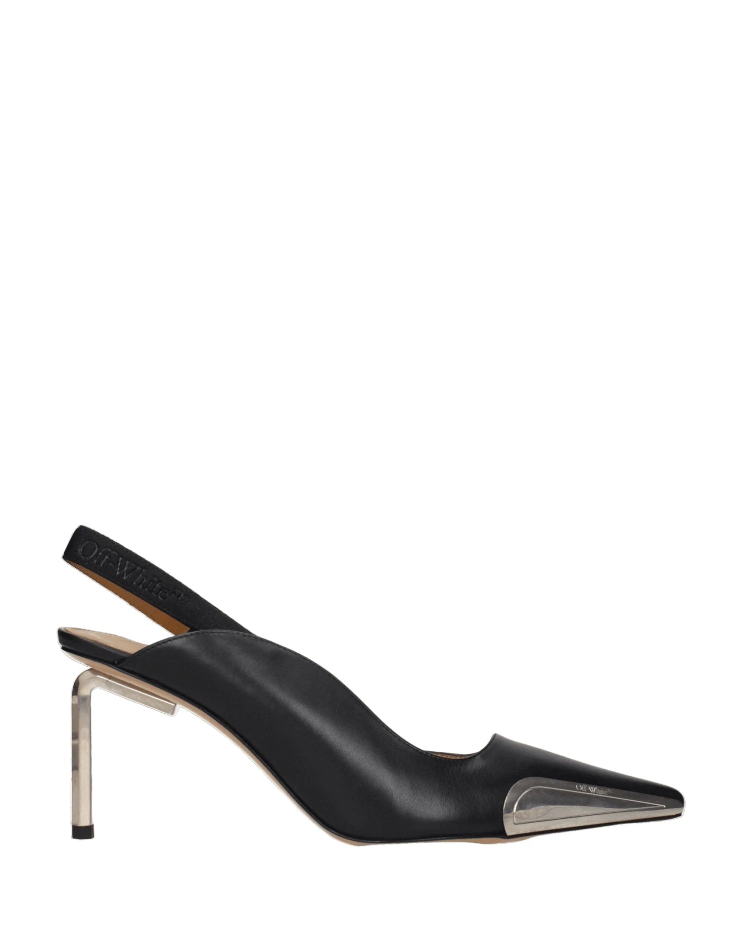 Off- Leather White High Heel Pumps Heels