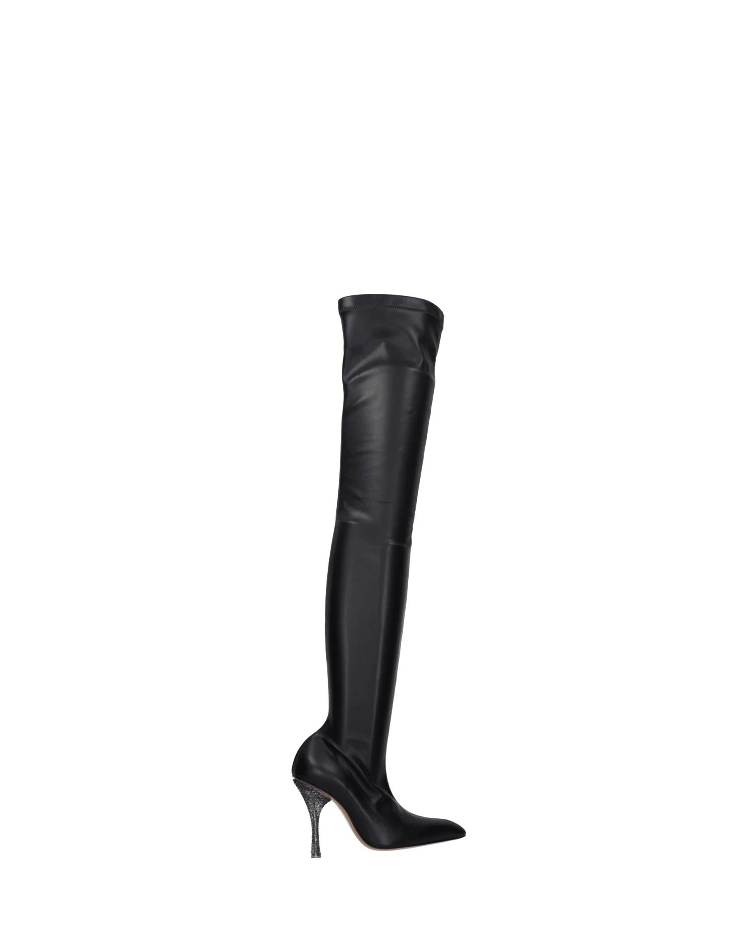 Off- Leather White Over The Knee Boots