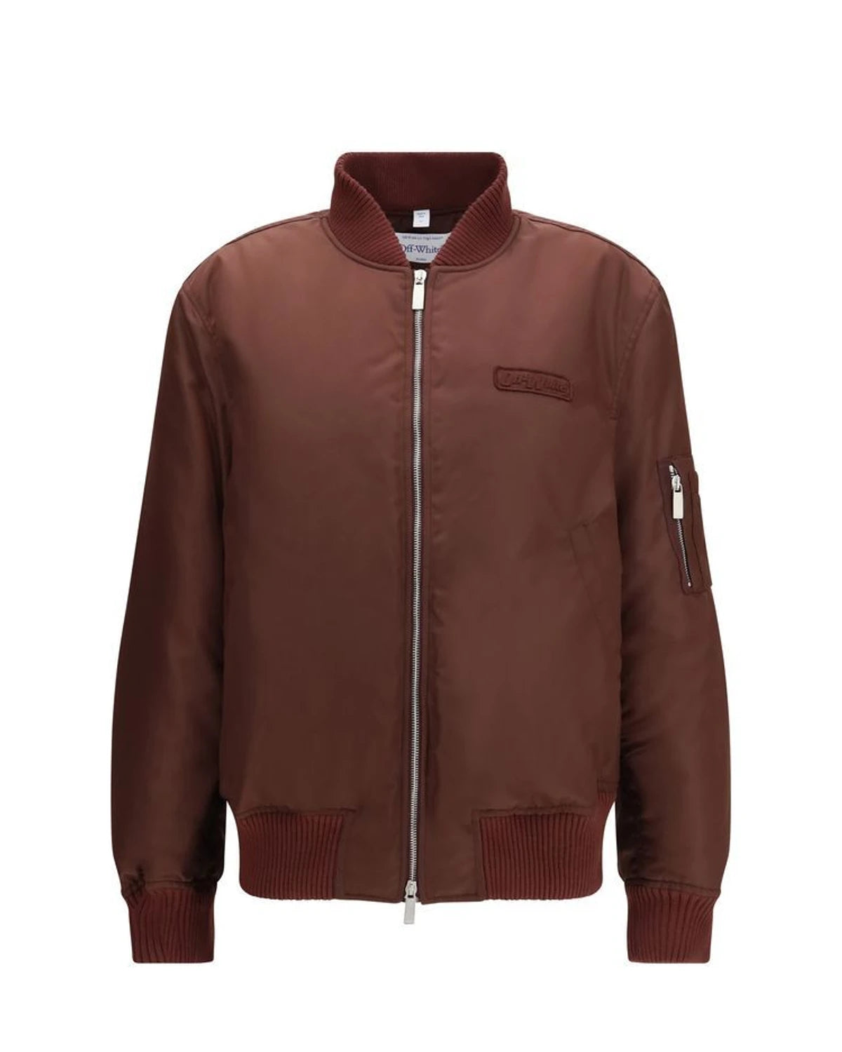 Off-White Bomber Jacket in red, Nylon