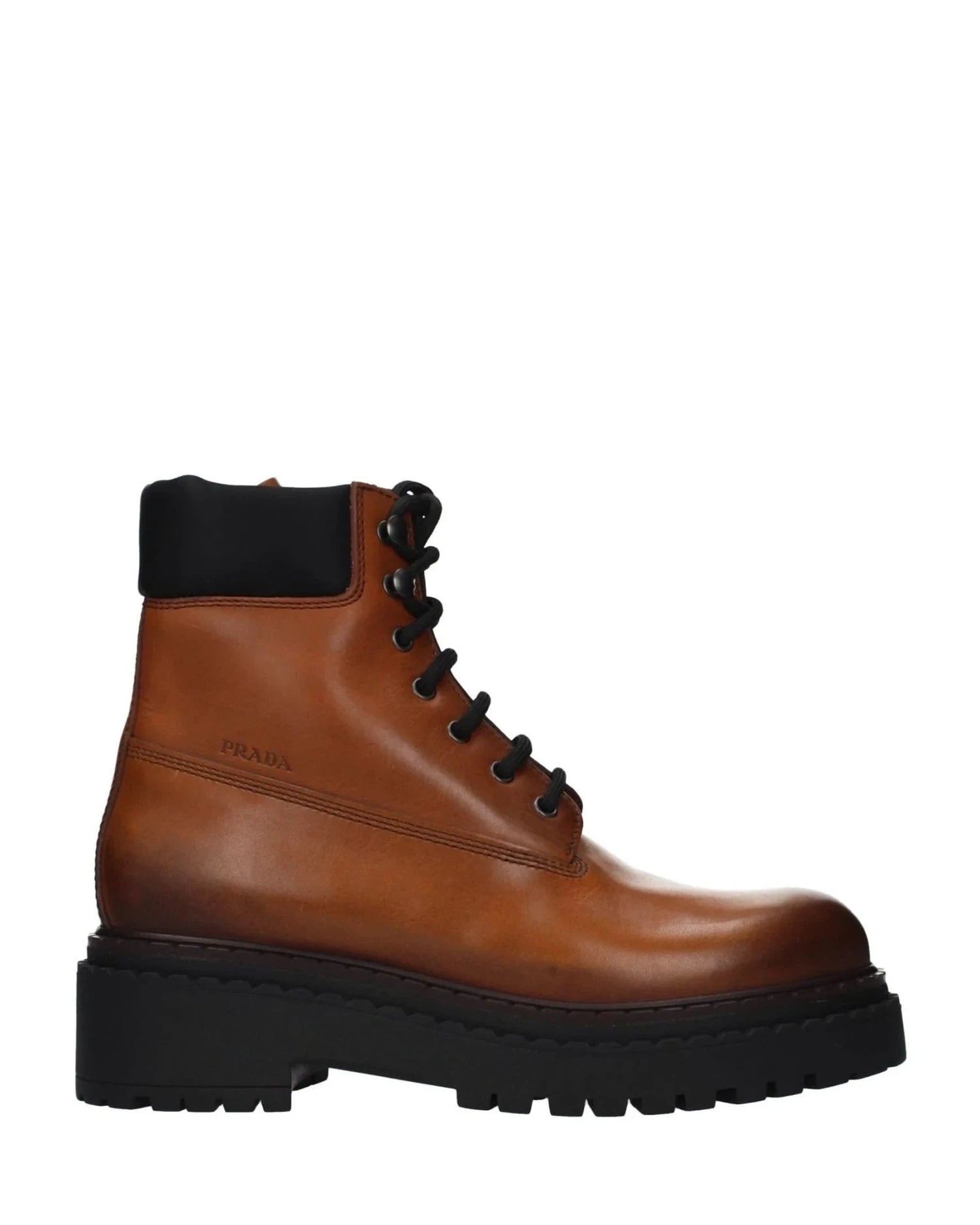Prada Brown Leather Ankle Boots Boots