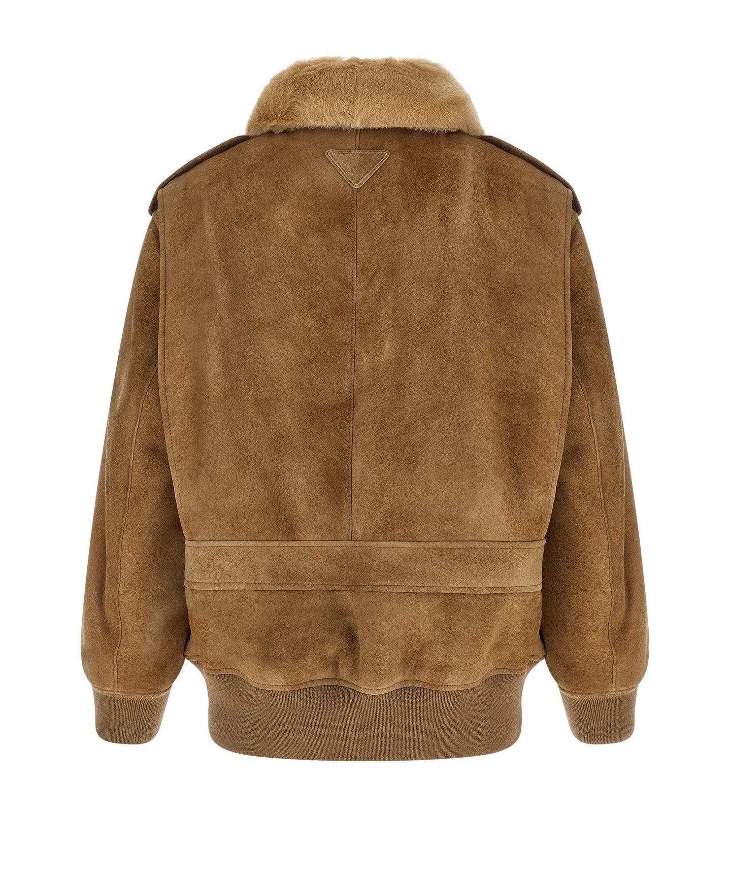 Prada Bomber Jacket in beige, Lamb Leather — view 2