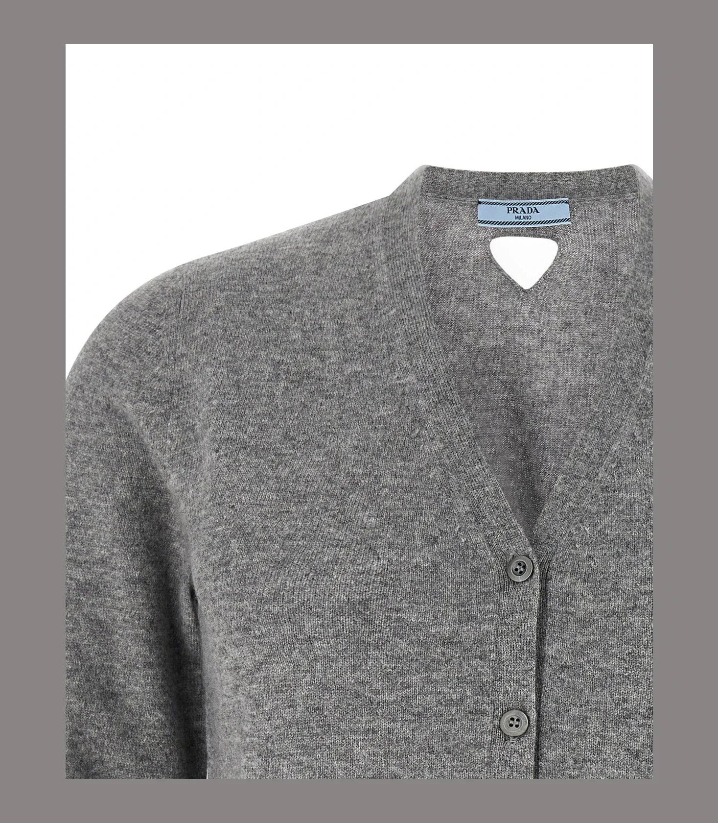 Prada Cardigan in gray, Cashmere — view 3