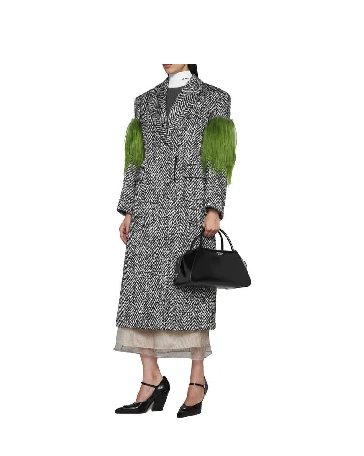 Prada Overcoat in gray, Wool — view 2
