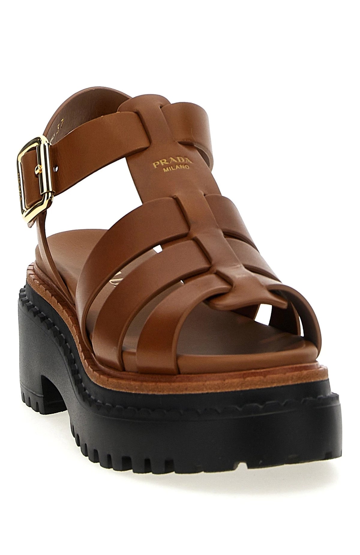 Prada Sandals in brown, Calfskin Leather — view 2