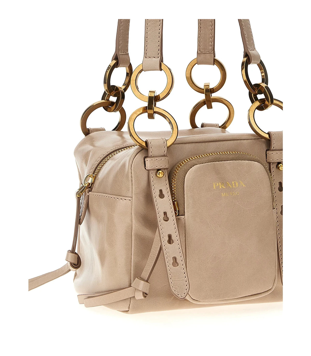 Prada Satchel Bag in pink, Calfskin Leather — view 3