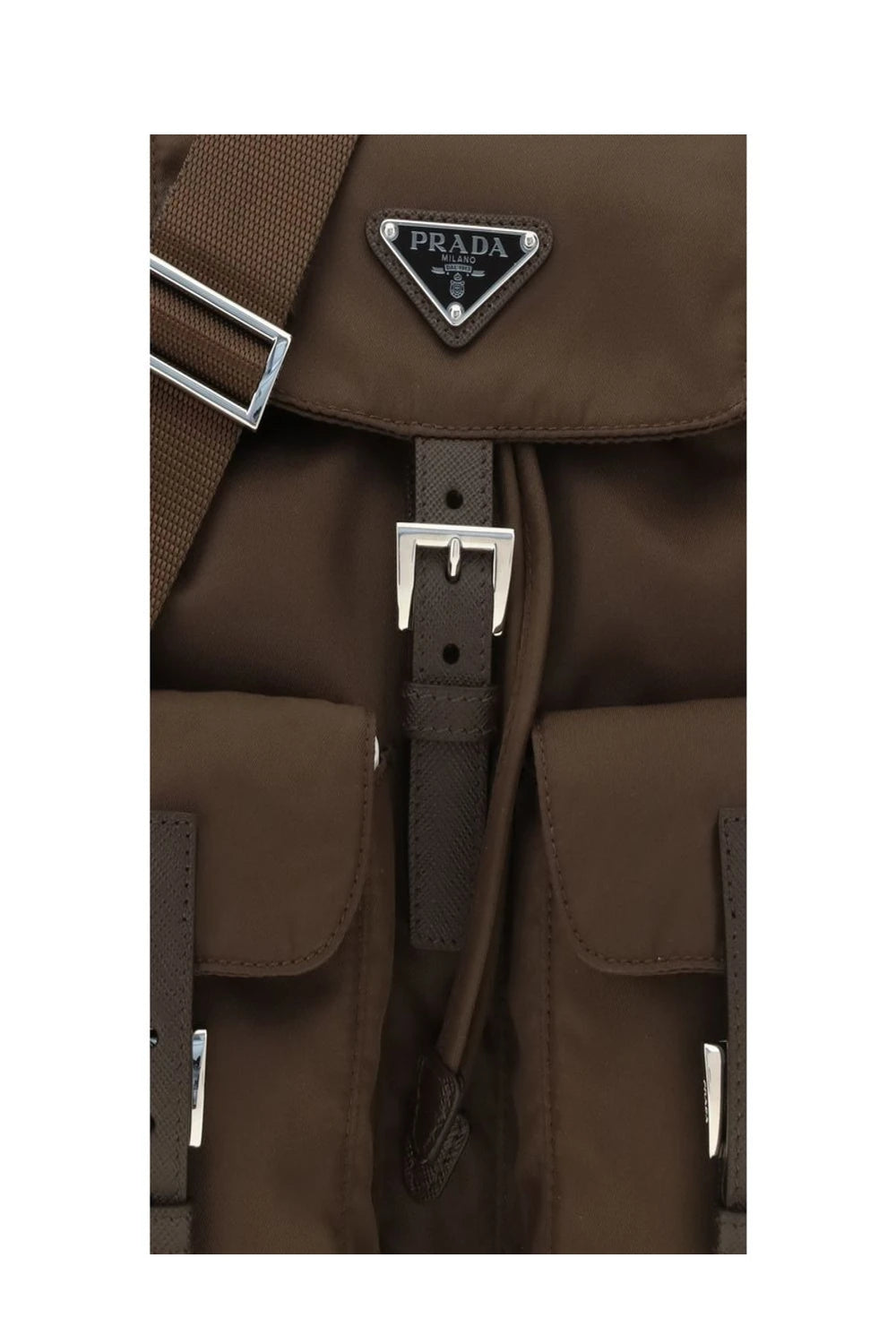 Prada School Backpack in brown, Nylon — view 4