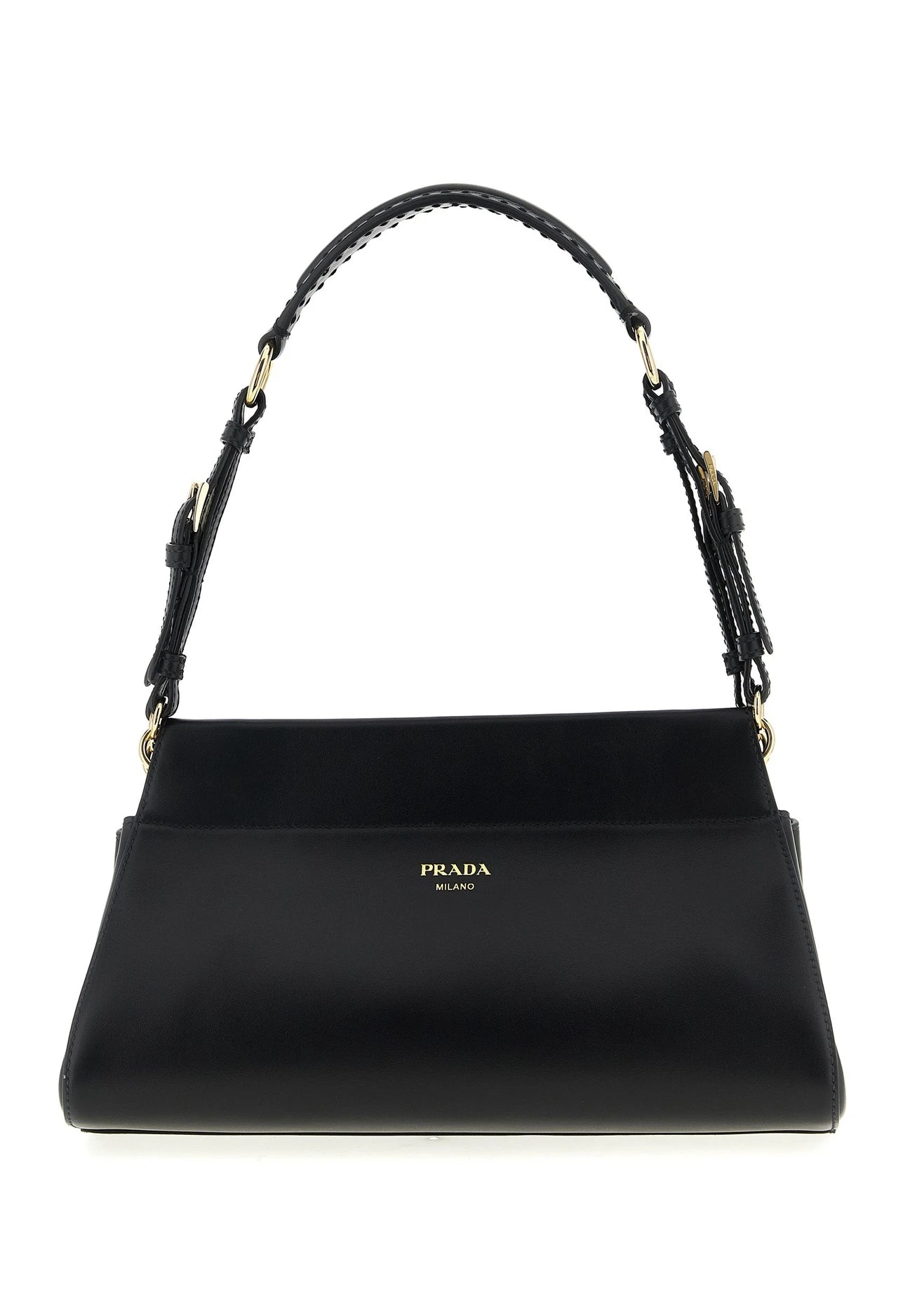 Prada Shoulder Bag in black, Calfskin Leather