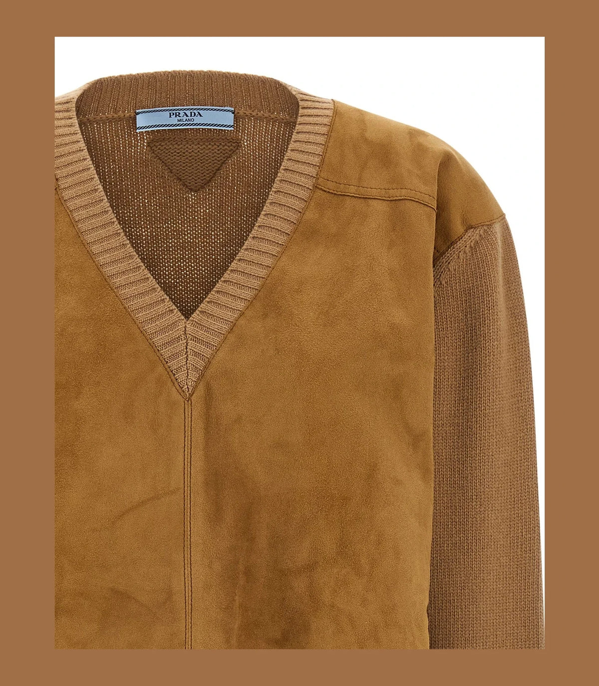 Prada Sweater in brown, Virgin Wool — view 3