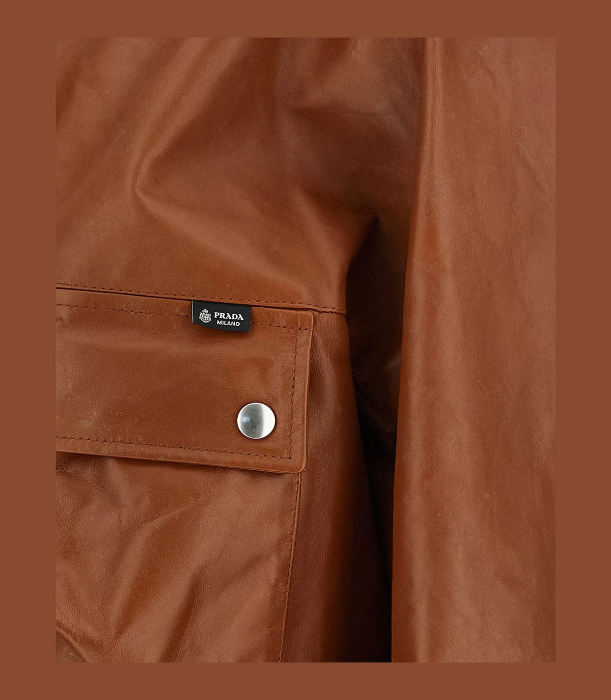 Prada Trucker Jacket in brown — view 5