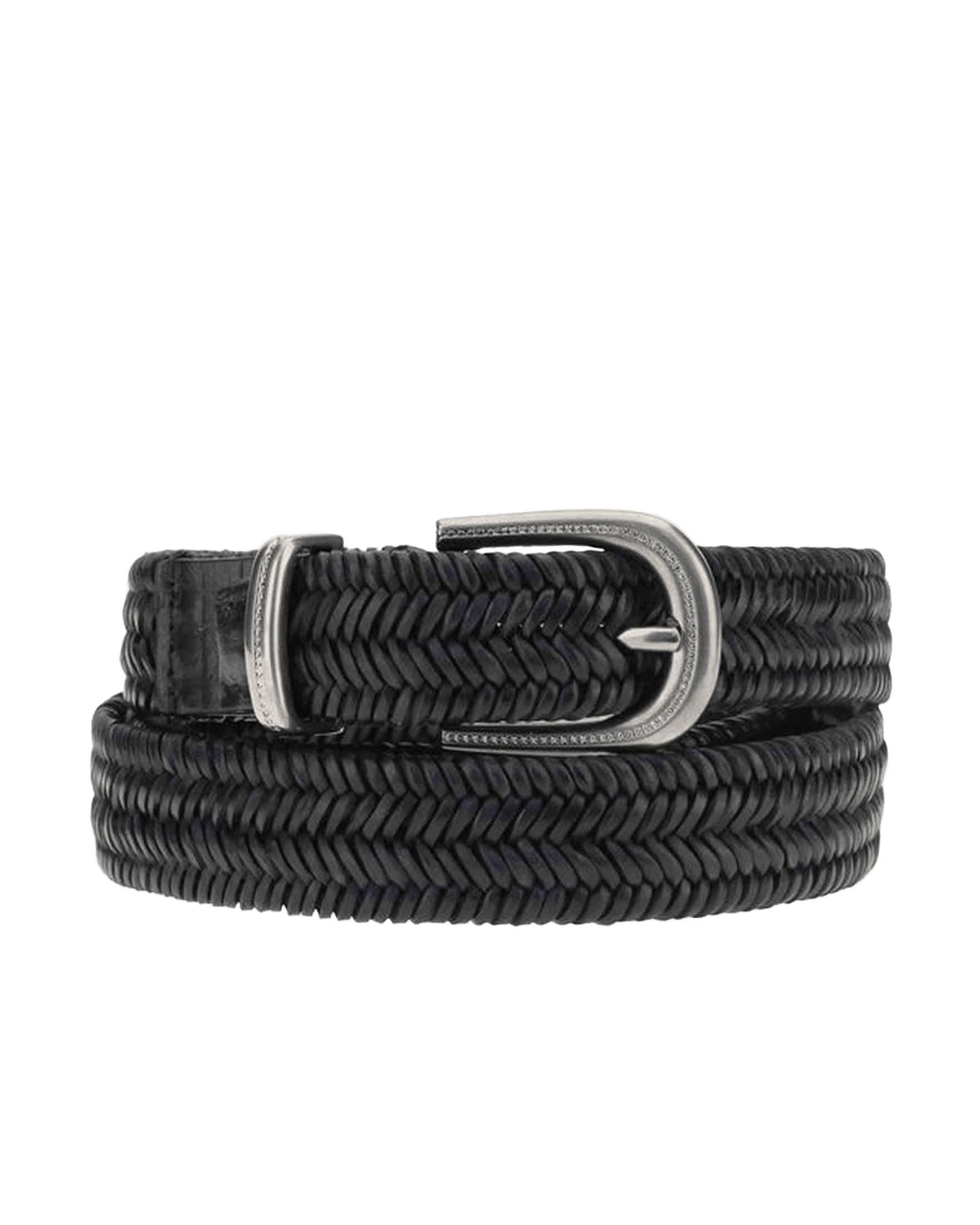 Brunello Cucinelli Leather Braided Stretch Belt Glam Steals
