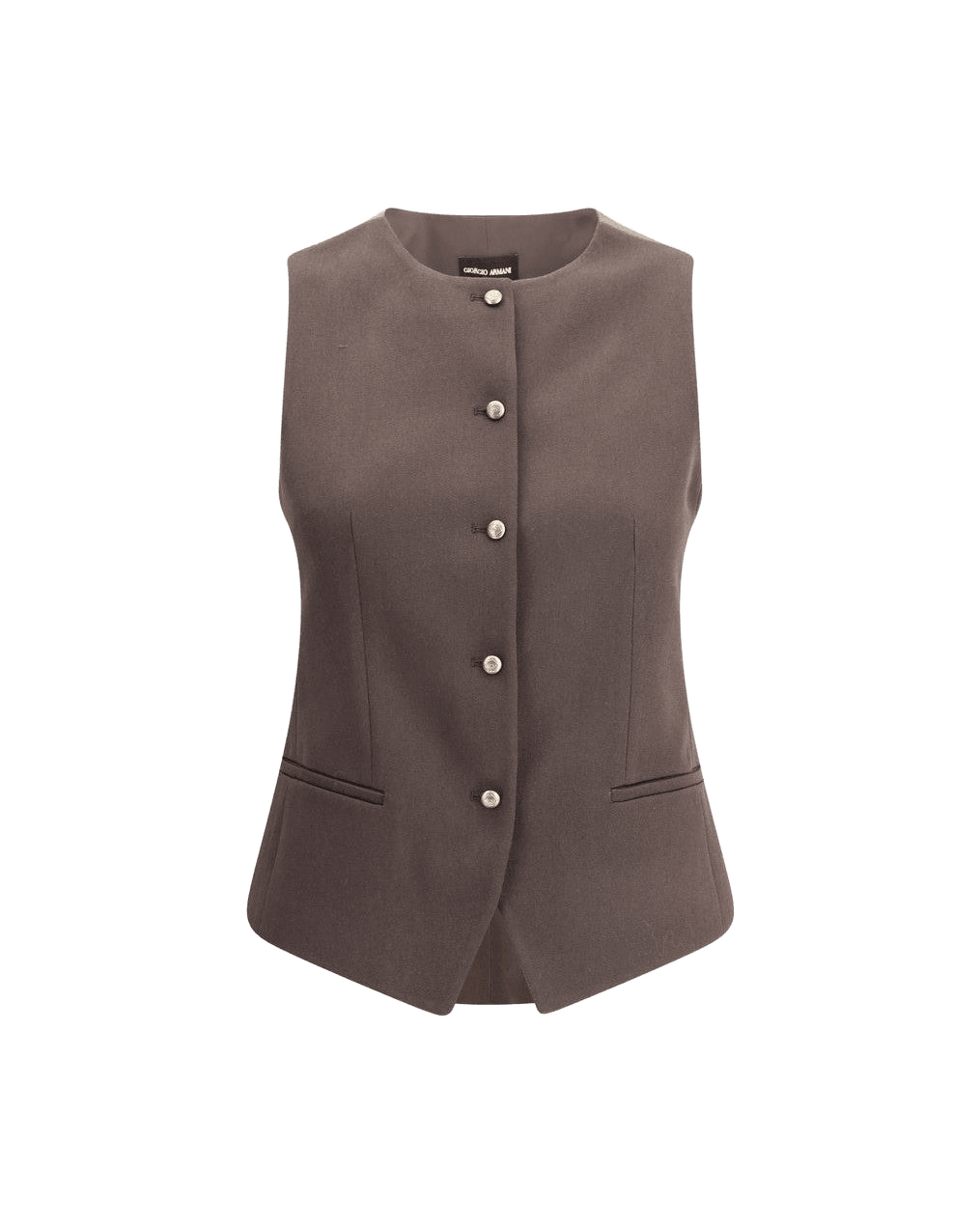 Armani Giorgio Single Breasted Hemp and Viscose Vest Glam Steals