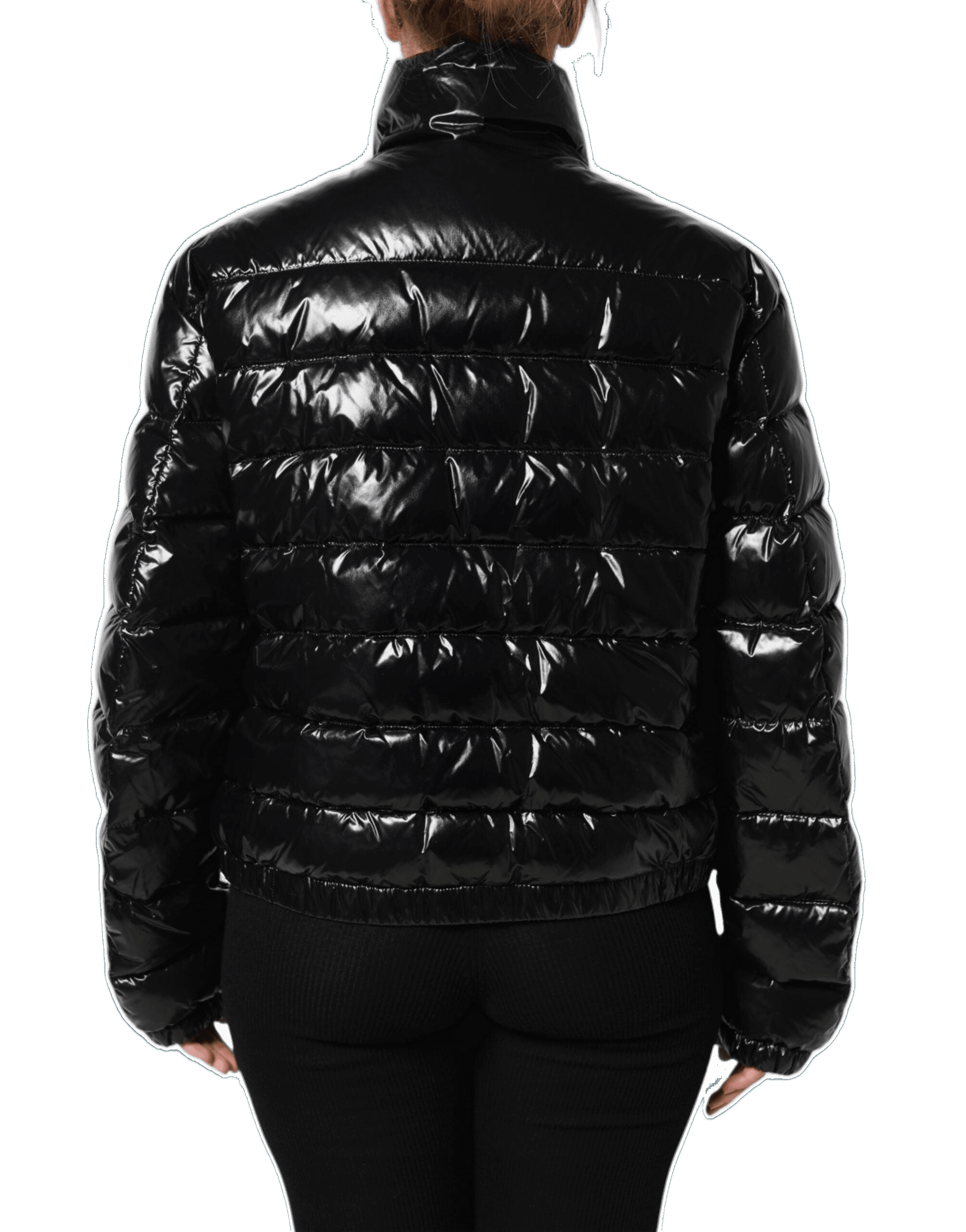Dolce & Gabbana Black and Logo Plaque Full Zip Puffer Jacket Glam Steals