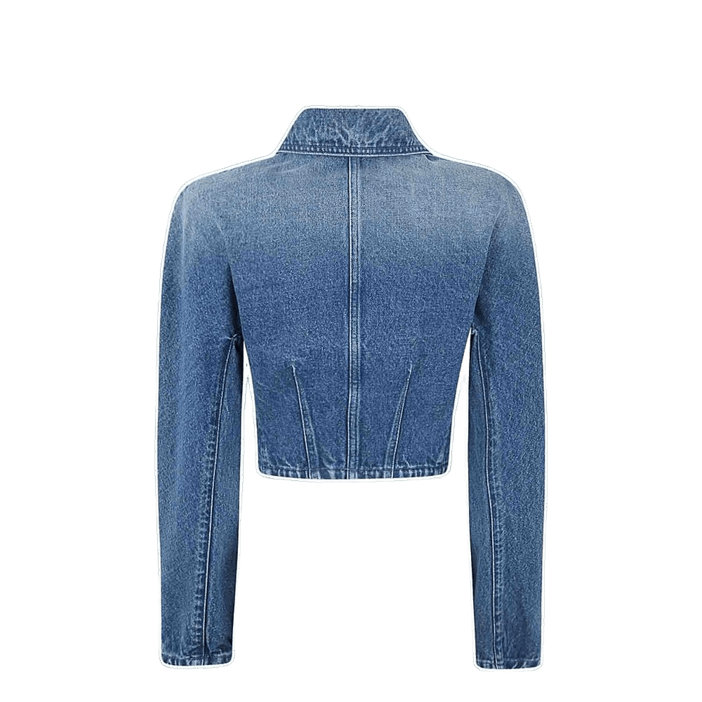 Versace Blue Cotton Denim Jacket Glam Steals