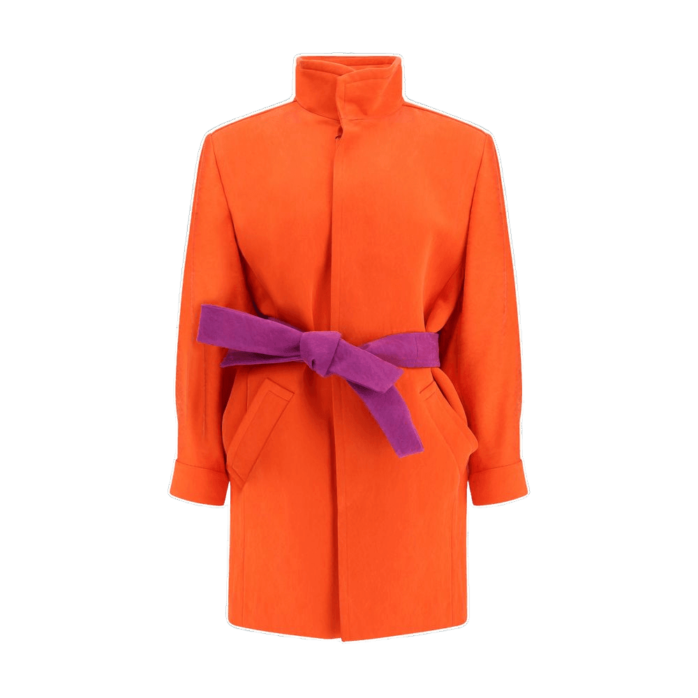 Saint Laurent Orange Silk Coat