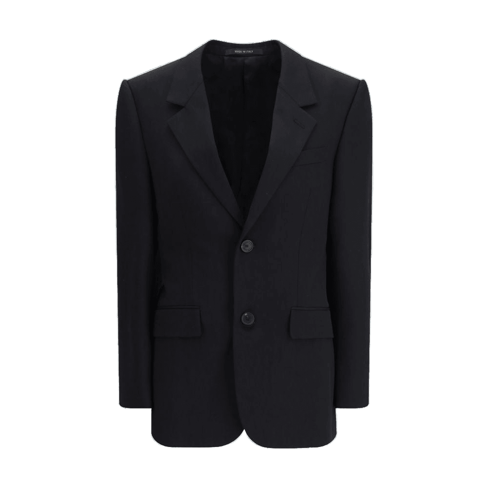 Balenciaga Black Wool Suit Blazer