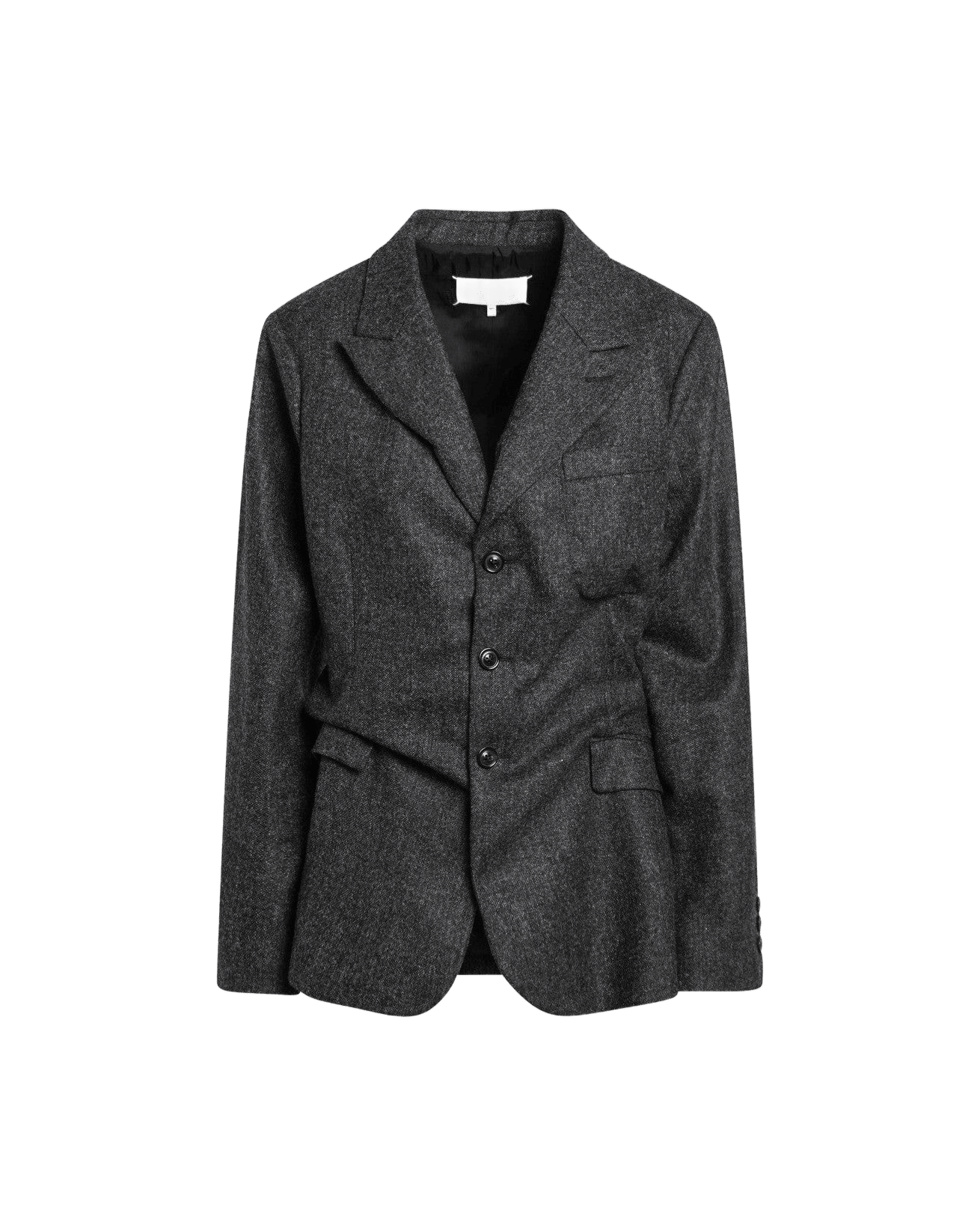 Maison Margiela Gray Wool Dark Single Breasted Blazer Glam Steals