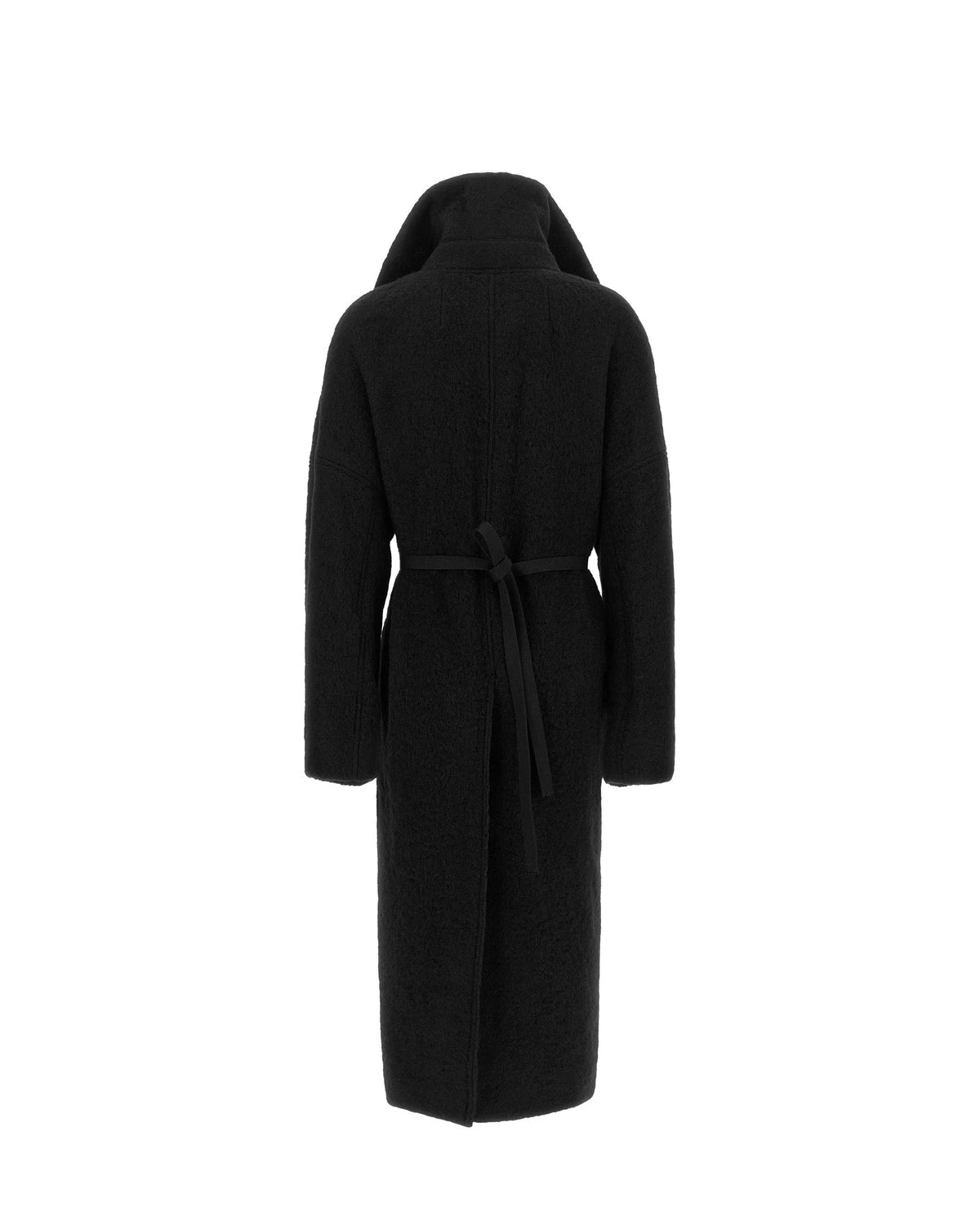 Rick Owens Wrap Coat in black โ view 2