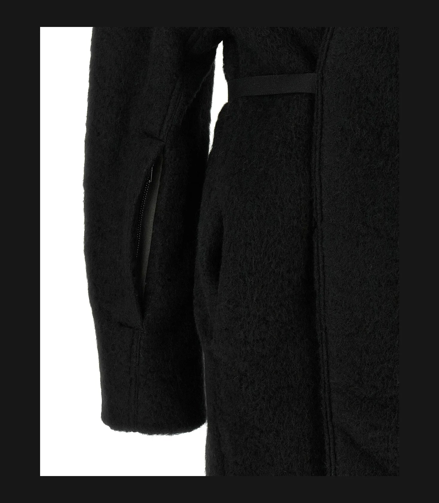 Rick Owens Wrap Coat in black โ view 4