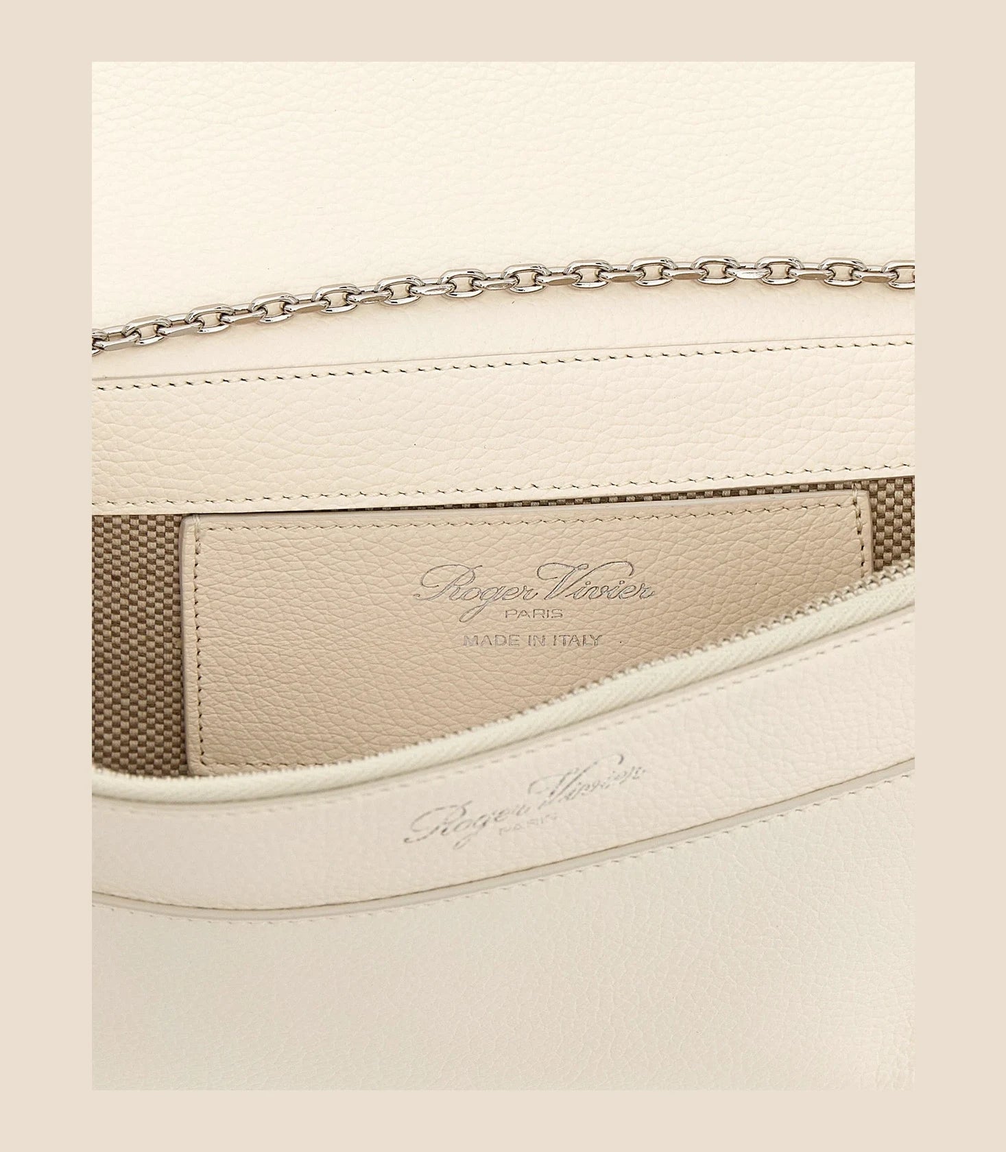 Roger Vivier Clutch Bag in white, Calfskin Leather β view 4
