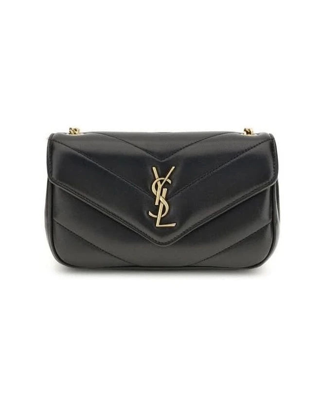 Saint Laurent Black Lamb Ovis Aries Shoulder Bag