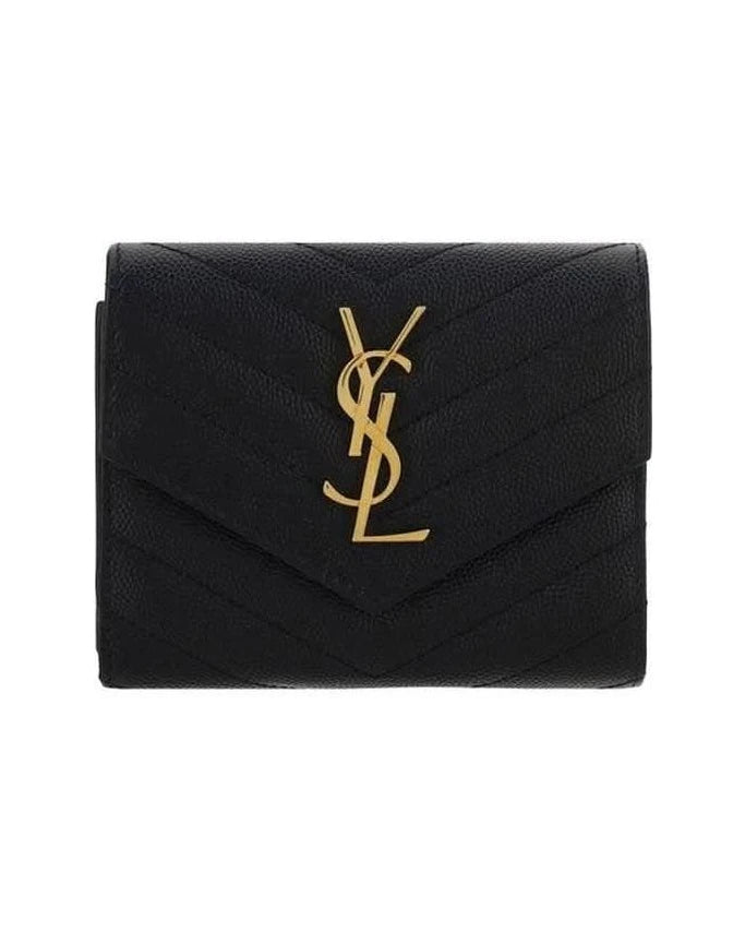 Saint Laurent Black Calf Leather Bos Taurus Wallet
