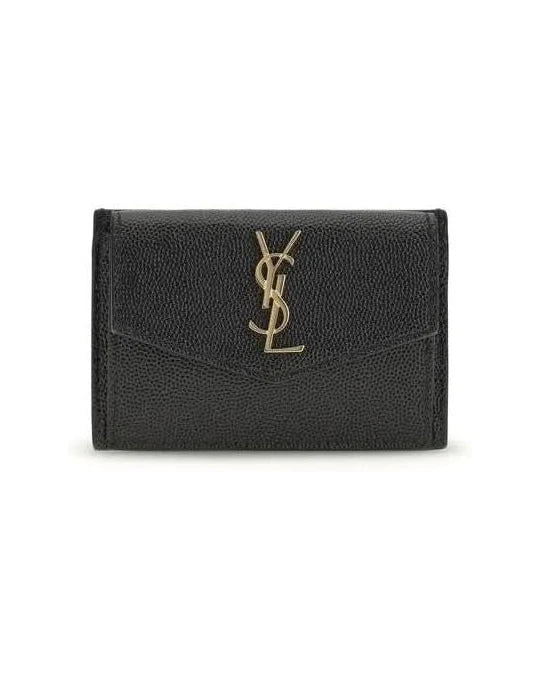 Saint Laurent Black Calf Leather Bos Taurus Wallet