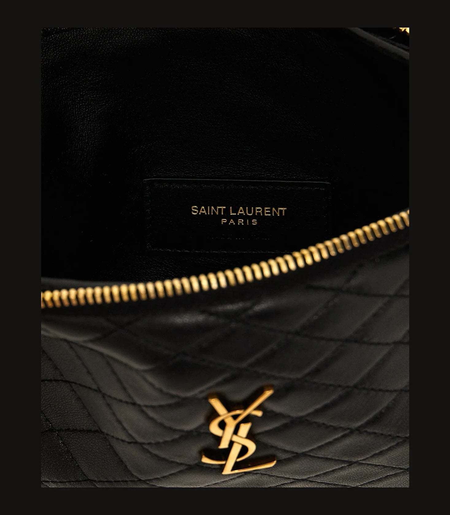 Saint Laurent Cross Body Bag in black, Lamb Leather — view 4